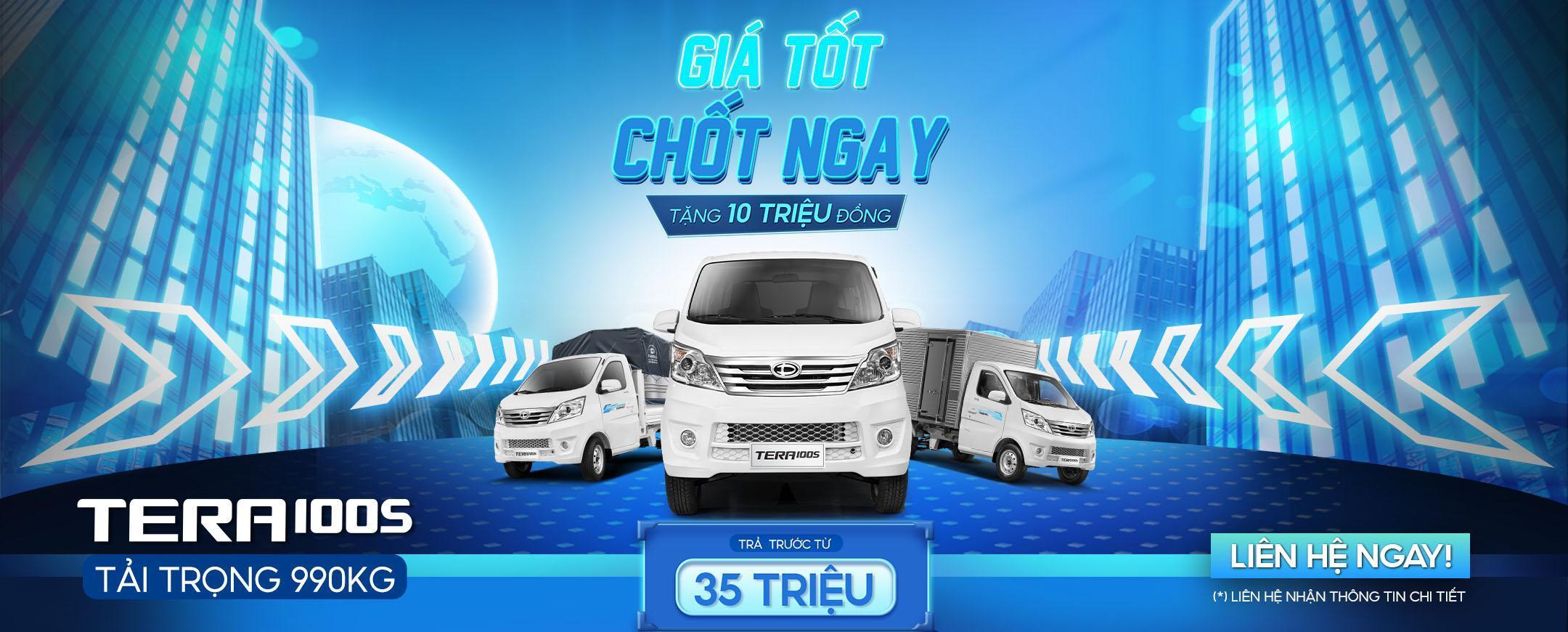 Tháng 10 ưu đãi xe Teraco giá tốt – chốt ngay em xe Tera100S